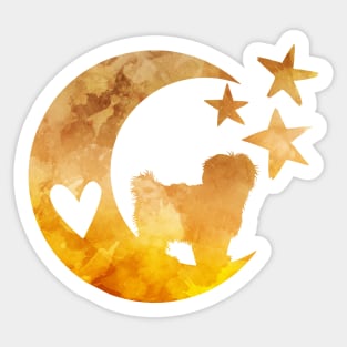 Shih Tzu Moon Stars art Sticker